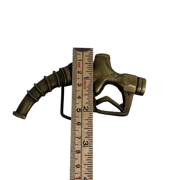 Vintage Indian Metal Craft 1979 Antique Brass Fuel Nozzle Inspired Belt Buckle C - Picture 5 of 16